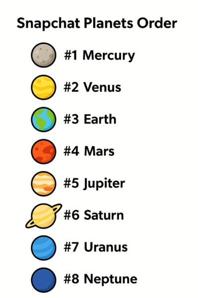 Snapchat planets order