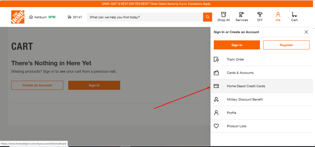 Home Depot Credit Card Login