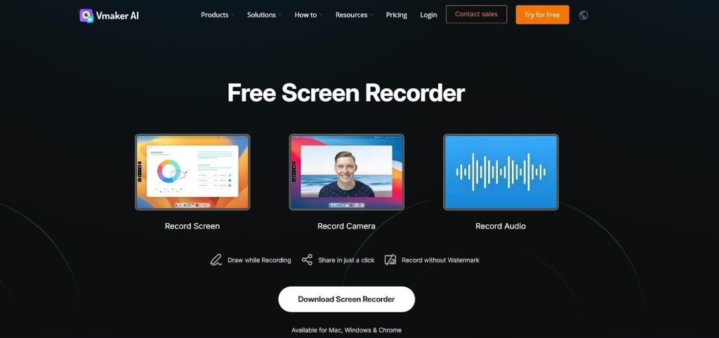 Free Screen Recorders Vmaker