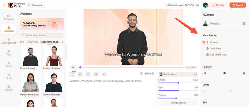 Customize More Settings in Virbo AI Avatars