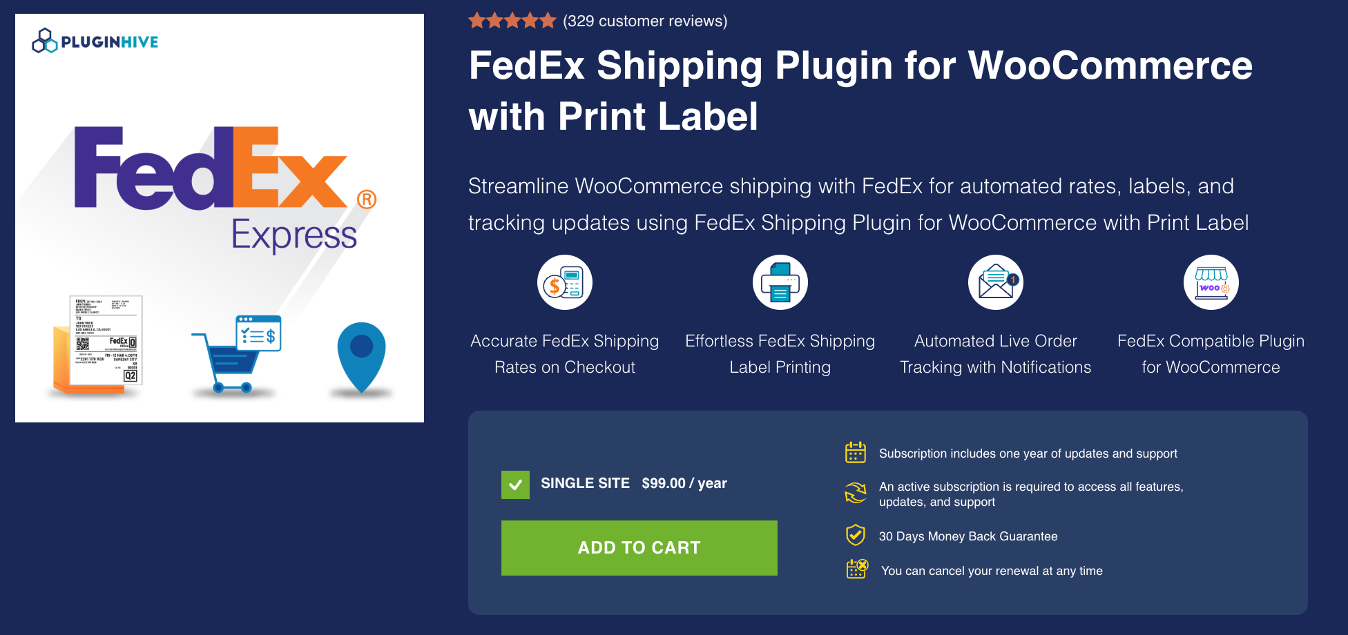 FedEx Shipping Plugin for WooCommerce with Print Label