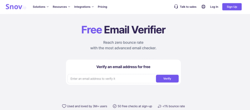 Email Verification Snov.io