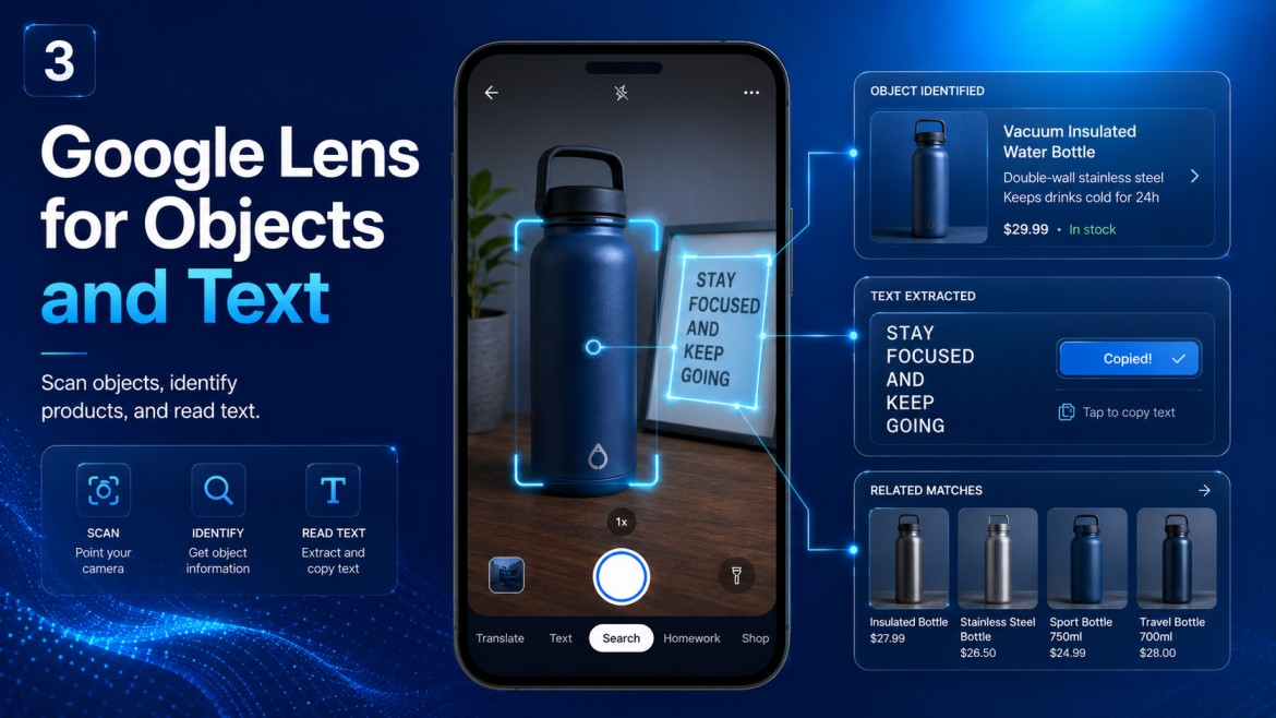Google Lens for Objects, Places, Shopping, and Text