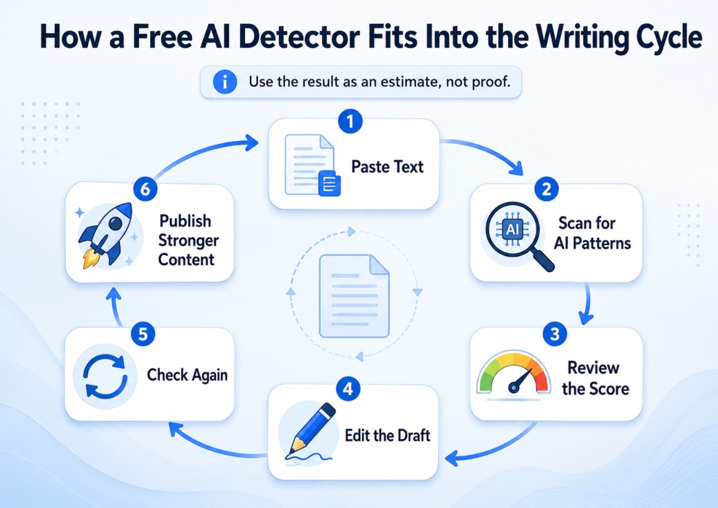 free AI detector writing cycle