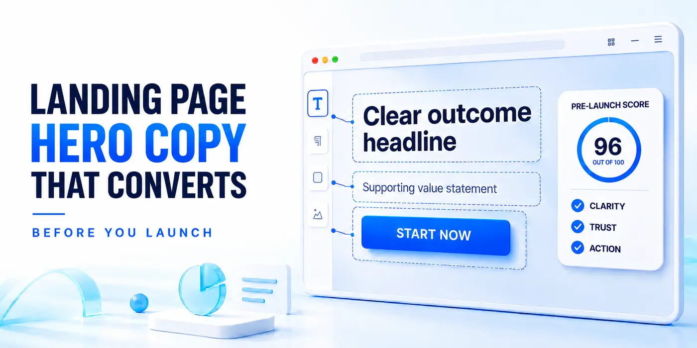 How to Write Landing Page Hero Copy That Converts (Before You Launch)